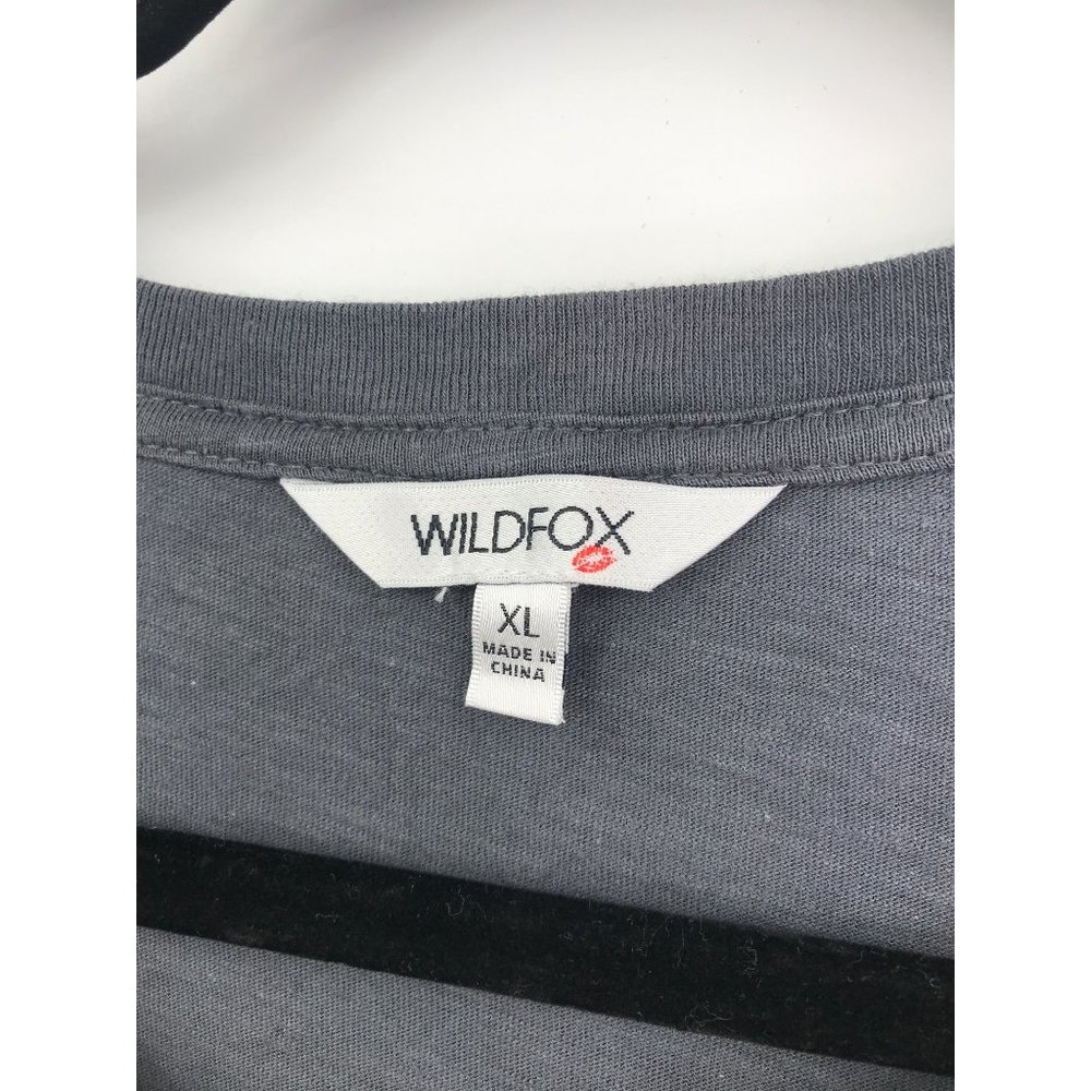 Wildfox Sunny Days Graphic Cotton T-Shirt Gray XL - Picture 5 of 7